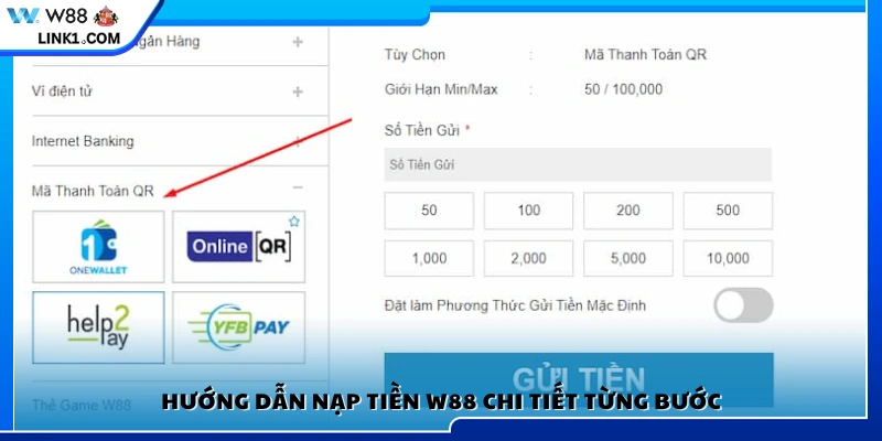 Quy trình nạp tiền W88 chi tiết và dễ thực hiện